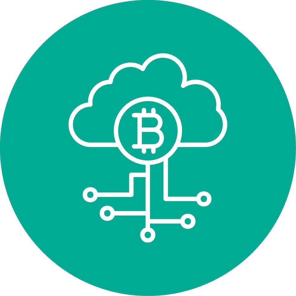 Cloud Technology Multi Color Circle Icon vector
