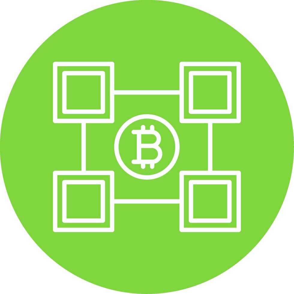 Blockchain Blockchain Multi Color Circle Icon vector