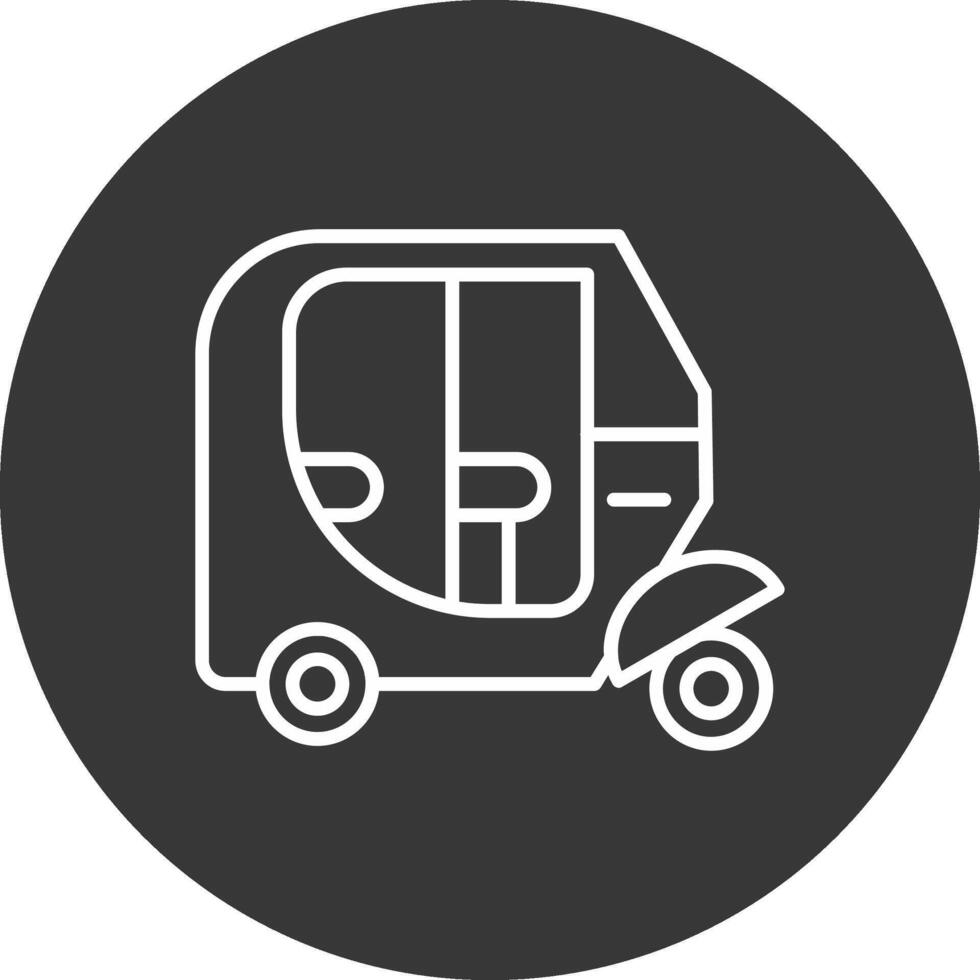 Vehicle Line Inverted Icon Design vector