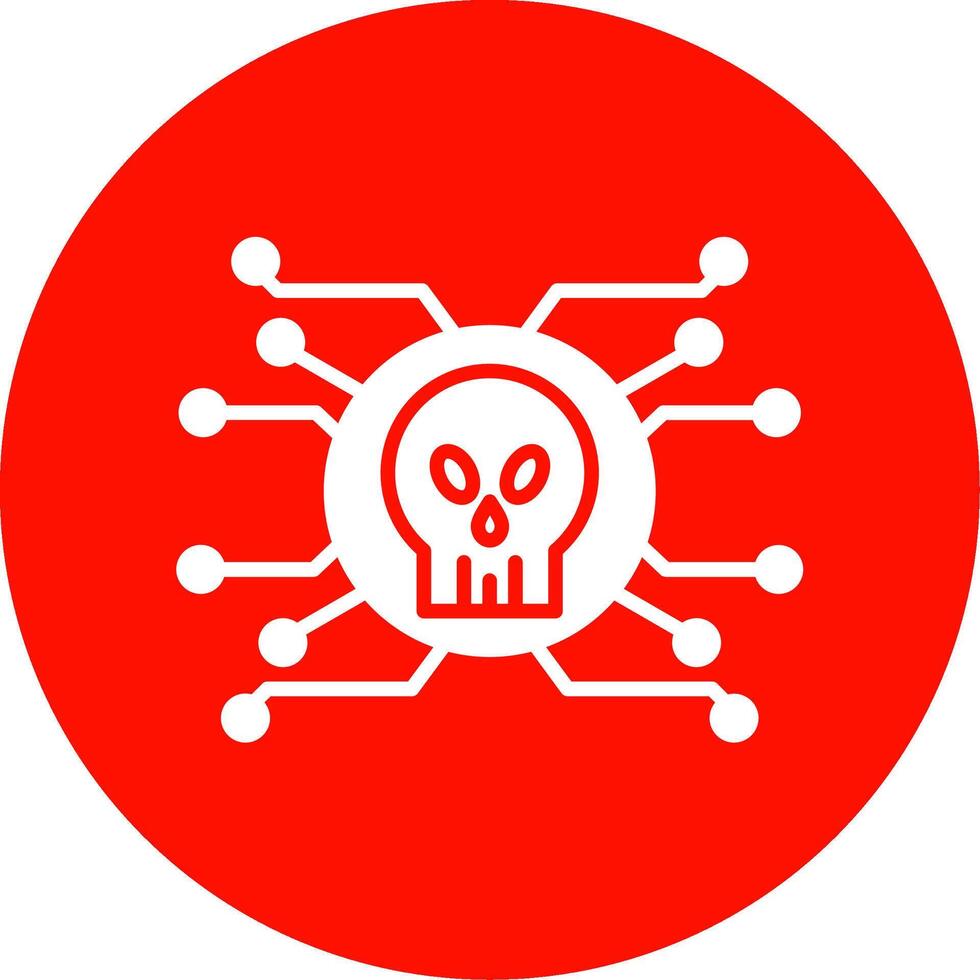 Cyber Attack Multi Color Circle Icon vector