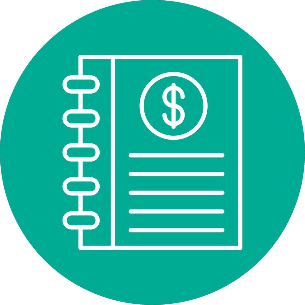 Business Diary Multi Color Circle Icon vector