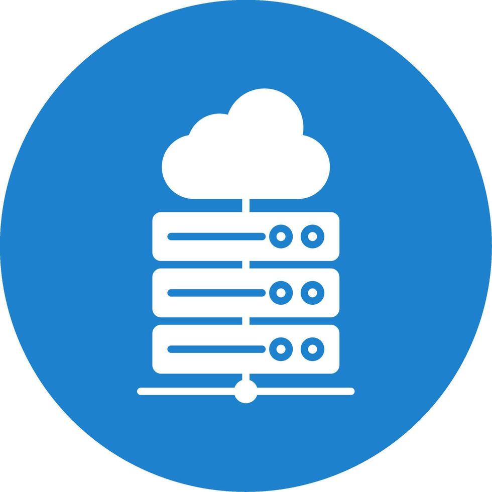 Hosting Server Multi Color Circle Icon vector
