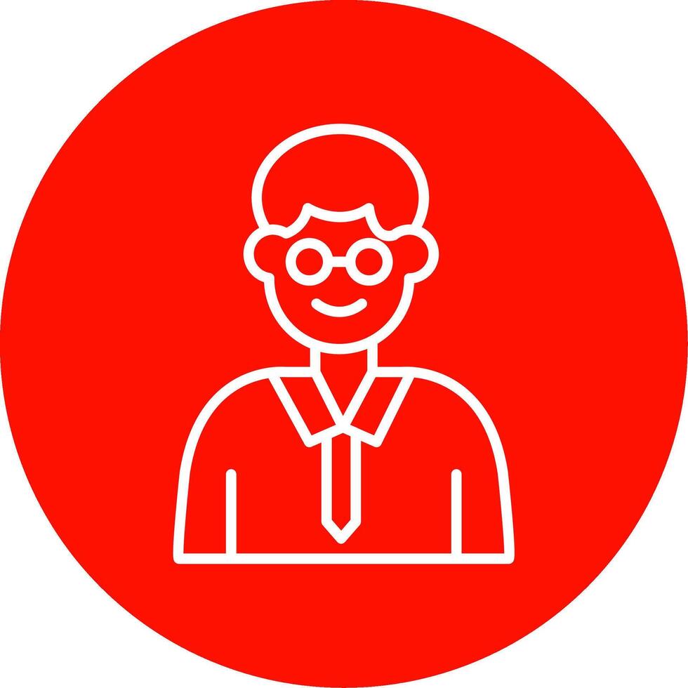 Professor Multi Color Circle Icon vector