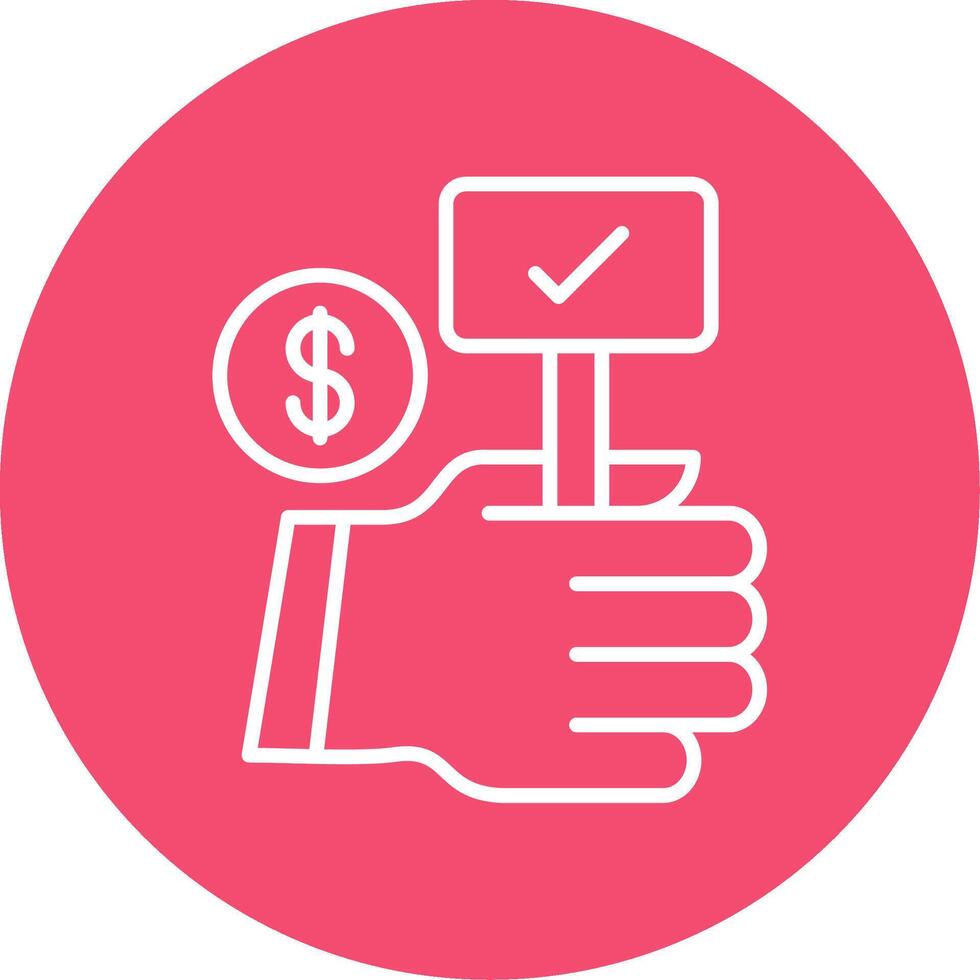 Auction Bid Multi Color Circle Icon vector