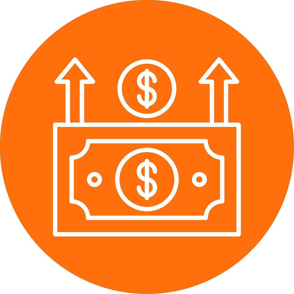 Money Growth Multi Color Circle Icon vector