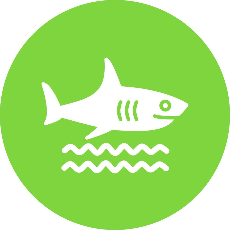 Shark Multi Color Circle Icon vector