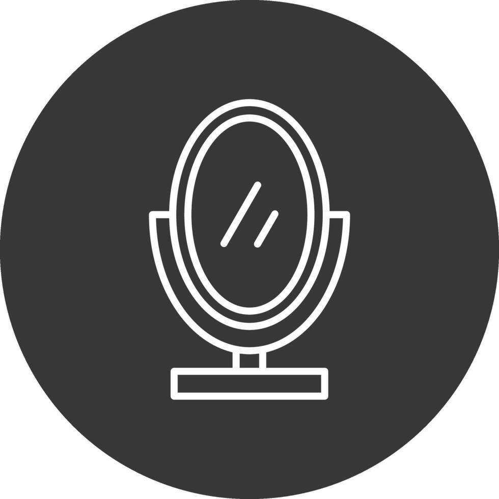 Mirror Line Inverted Icon Design vector