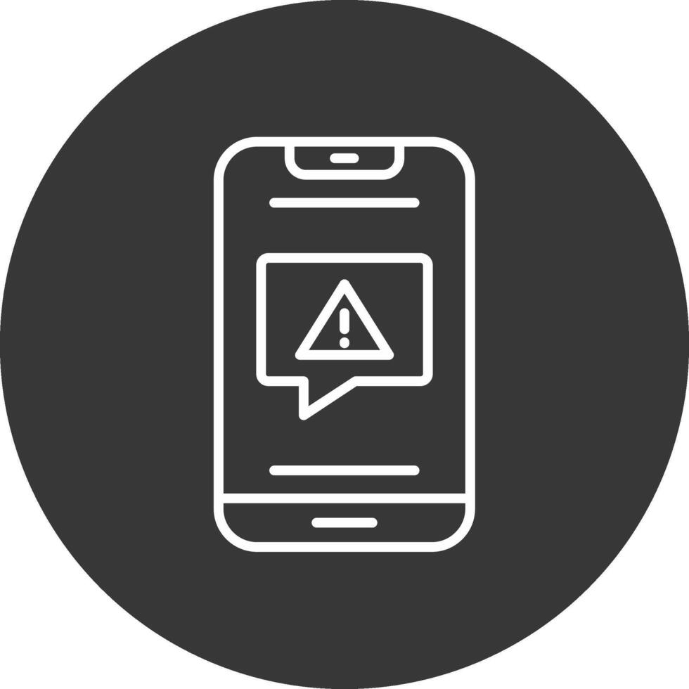 Alert Line Inverted Icon Design vector