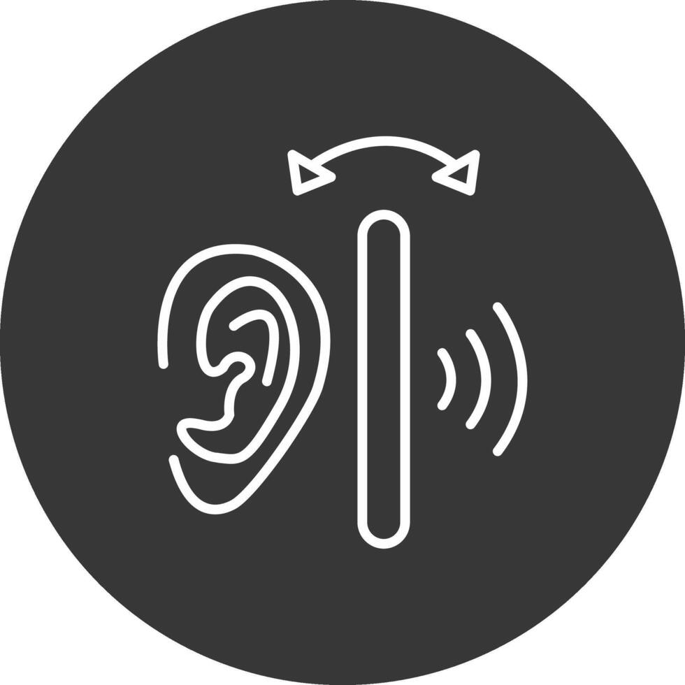 Ear Line Inverted Icon Design vector