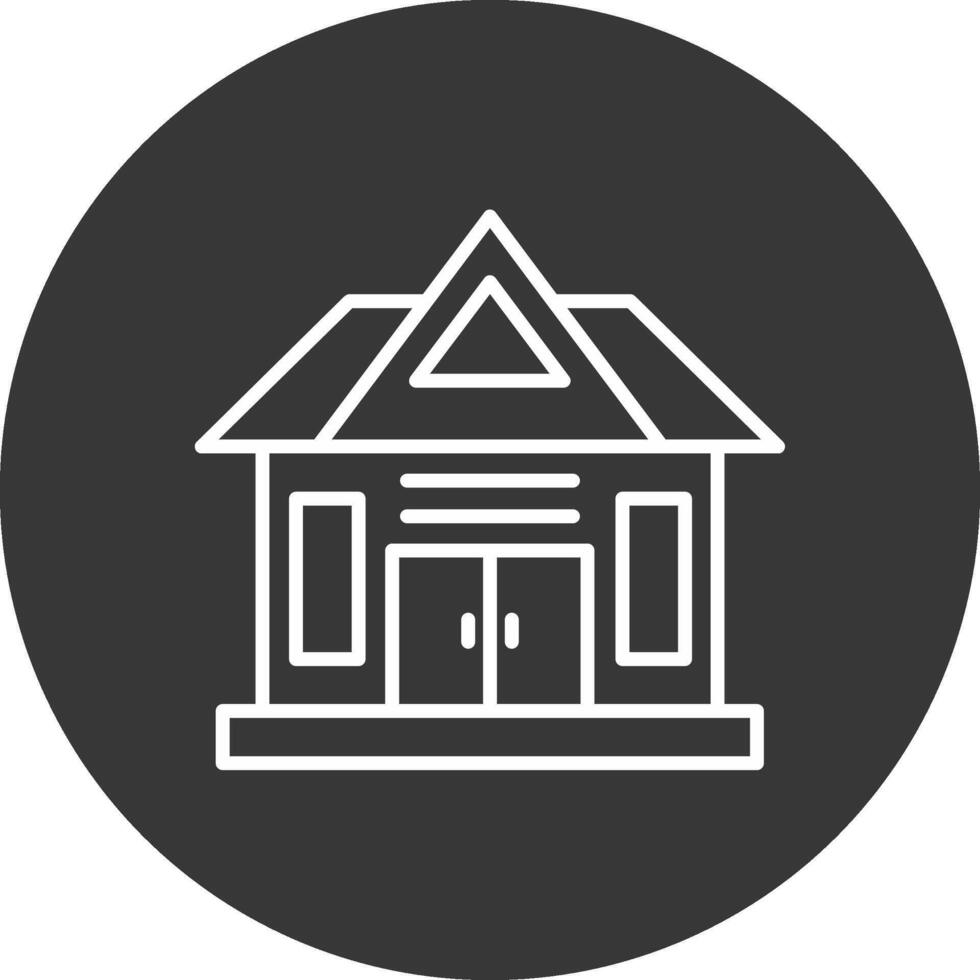 casa línea invertido icono diseño vector