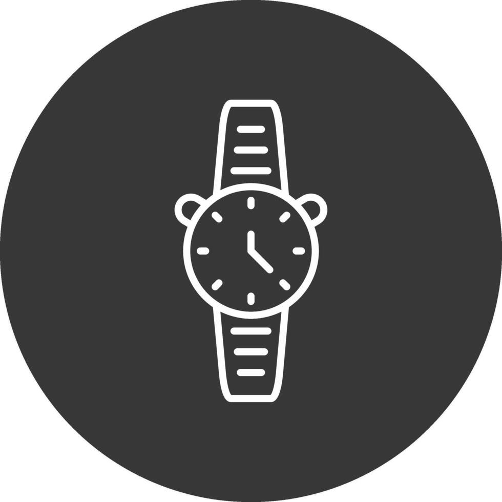 Watch Line Inverted Icon Design vector