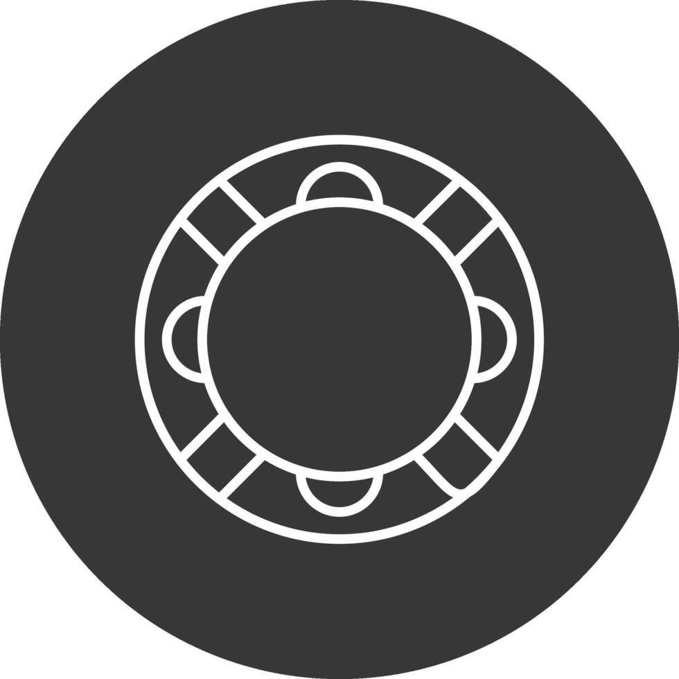 Rubber Ring Line Inverted Icon Design vector