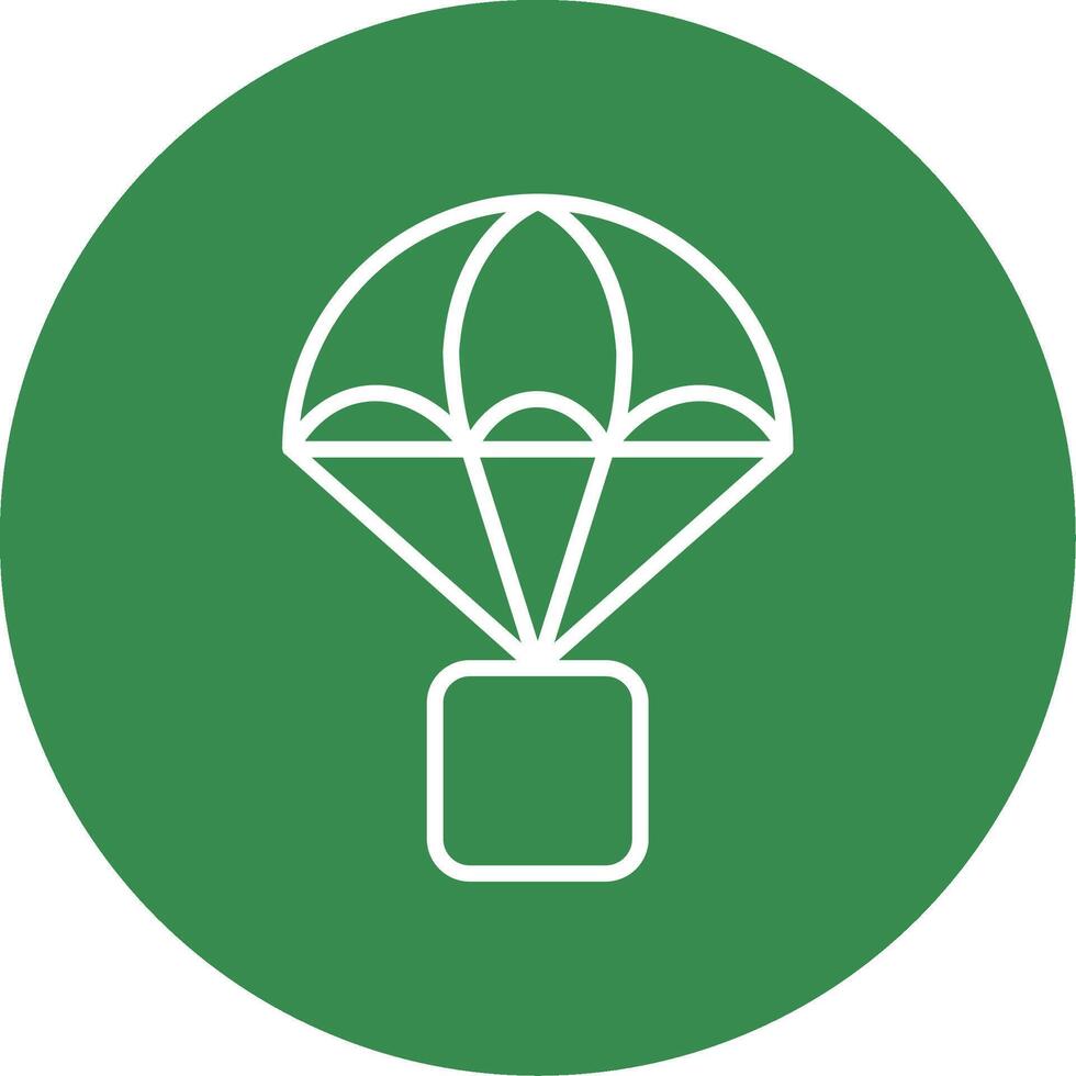 Parachute Multi Color Circle Icon vector