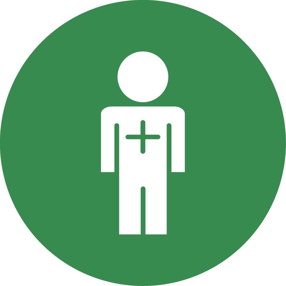 Male Patient Multi Color Circle Icon vector