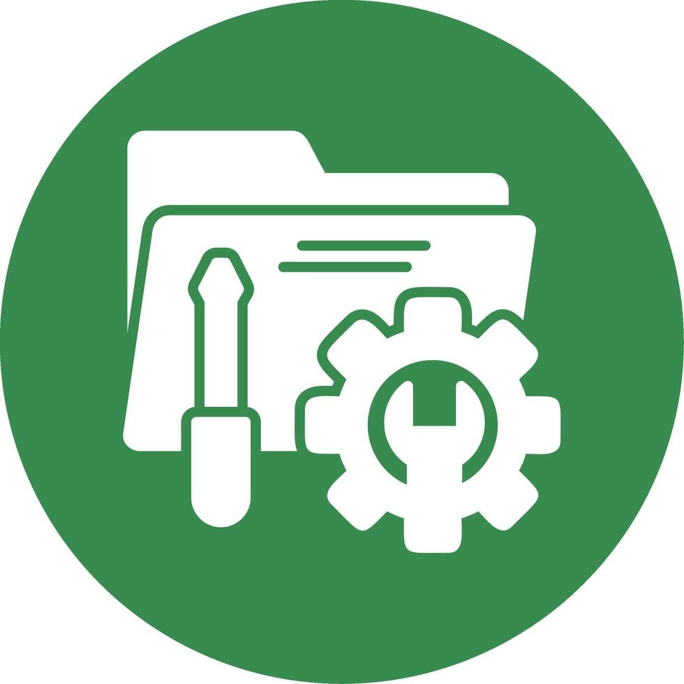 Tech Services Multi Color Circle Icon vector