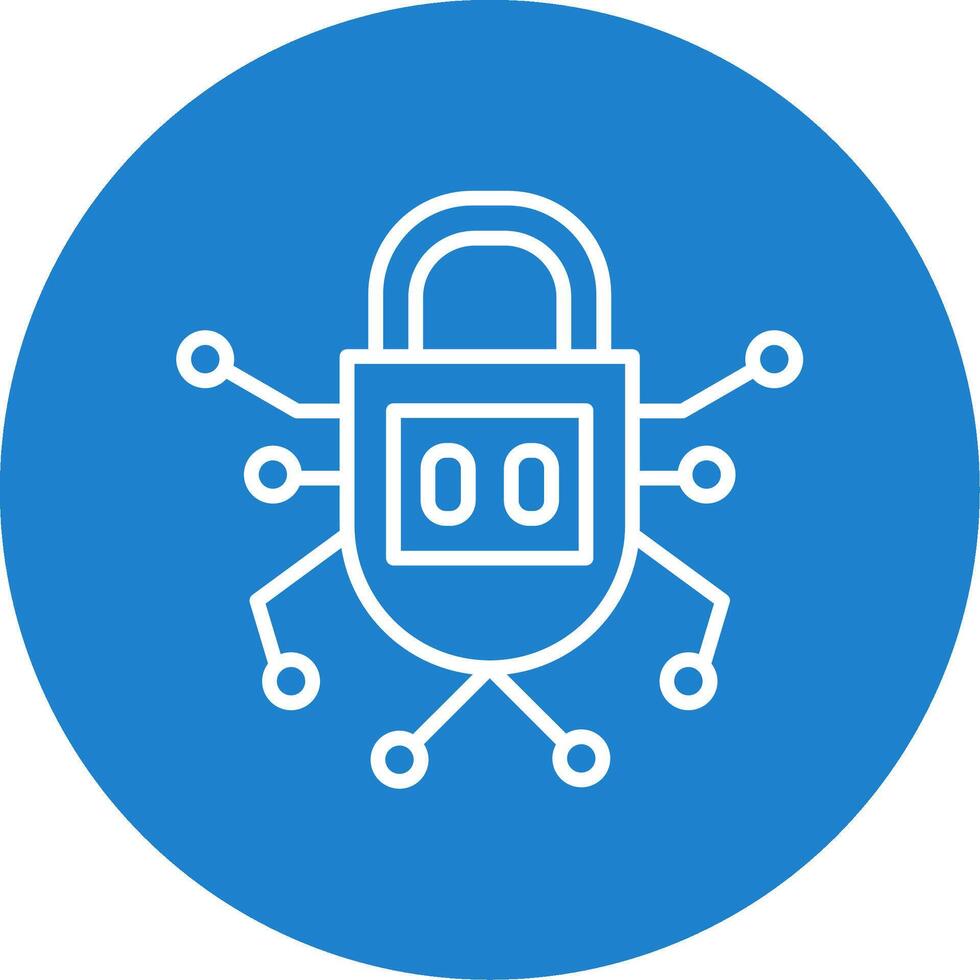 Security Multi Color Circle Icon vector