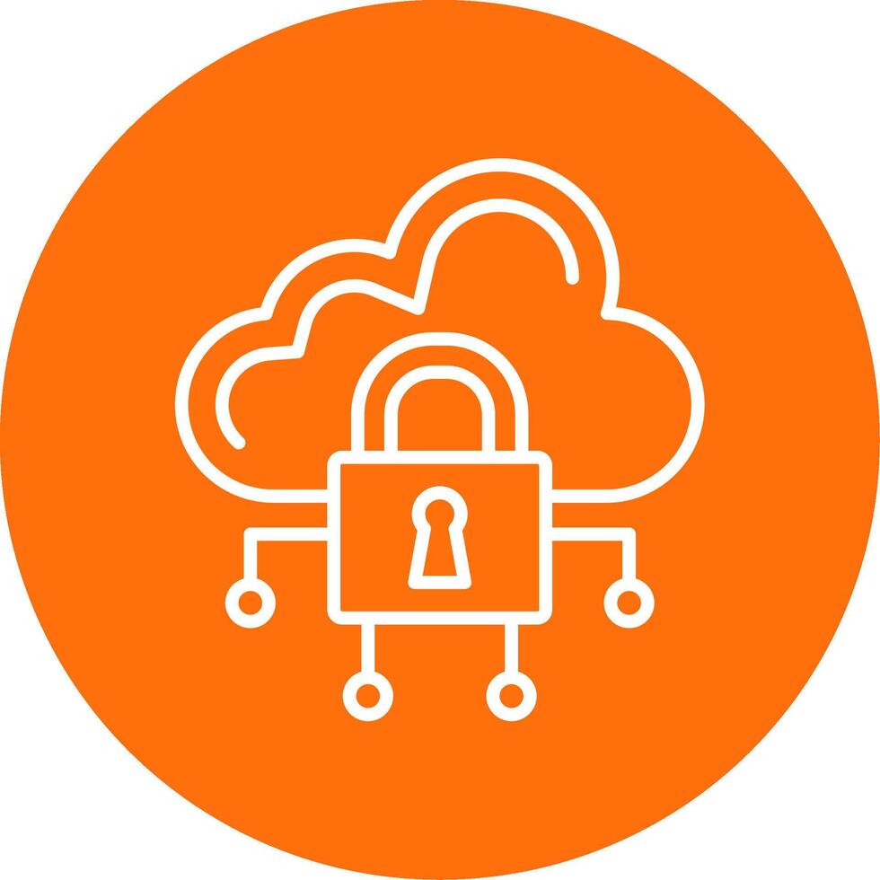 Data Secure Multi Color Circle Icon vector