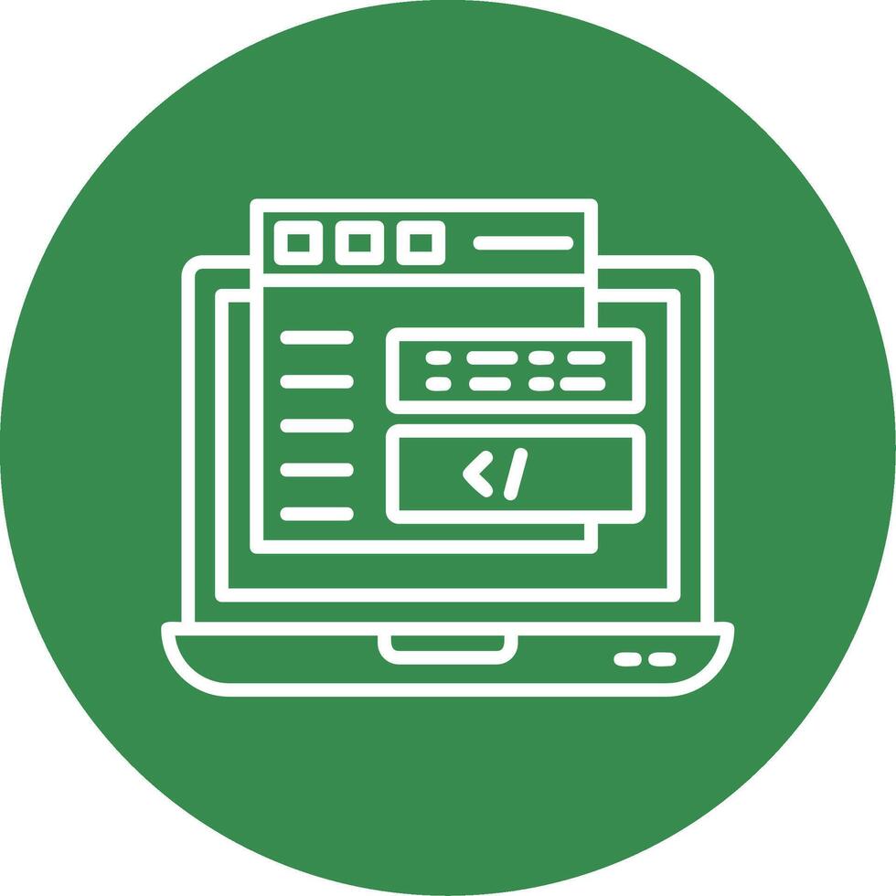 Code Multi Color Circle Icon vector