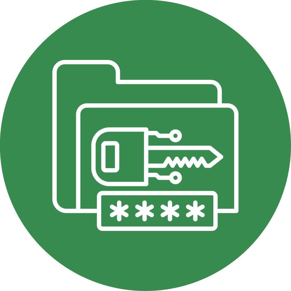 Encryption Multi Color Circle Icon vector