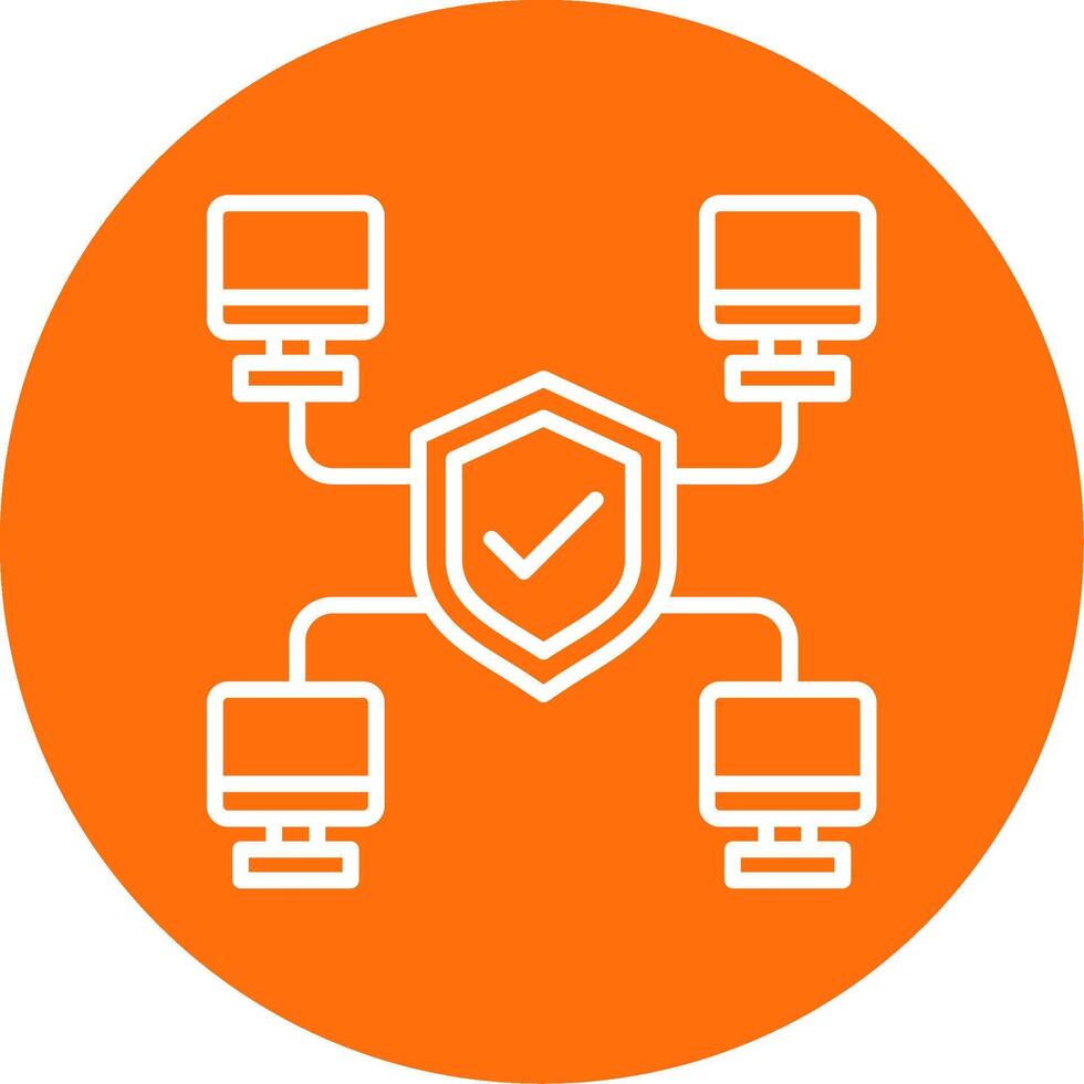 Network Multi Color Circle Icon vector