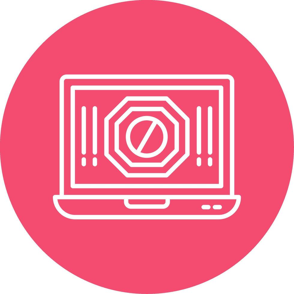 Ad Blocker Multi Color Circle Icon vector