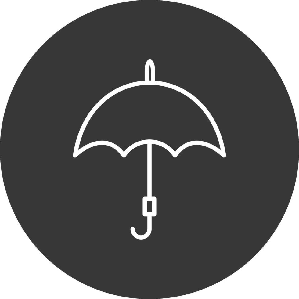 Umbrella Line Inverted Icon Design vector