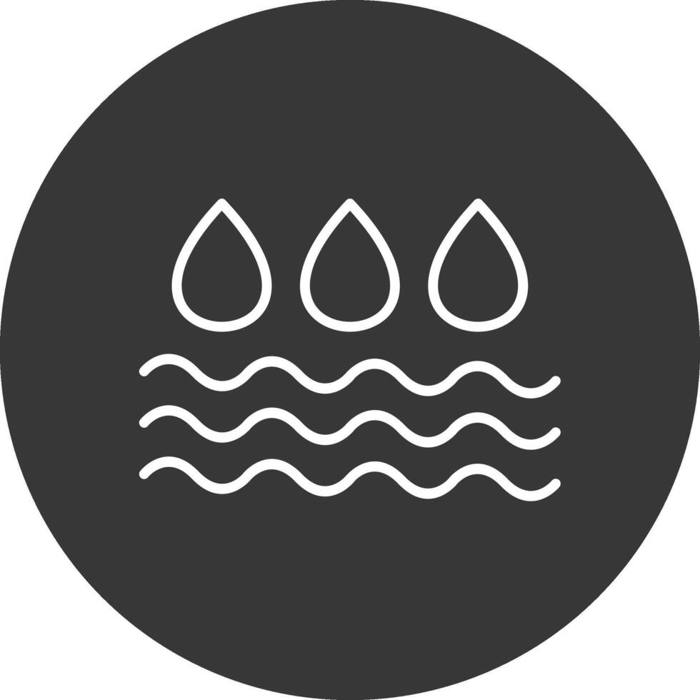 Water Line Inverted Icon Design vector