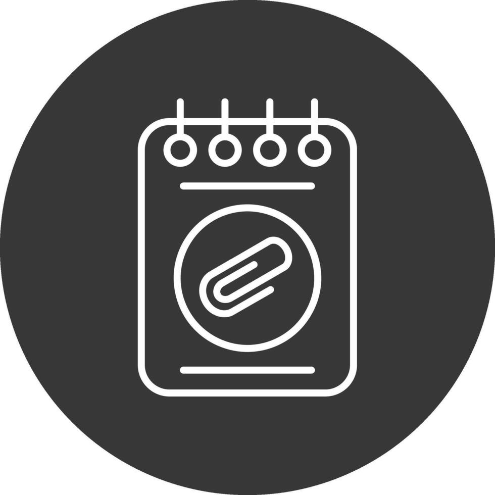 Notes Line Inverted Icon Design vector