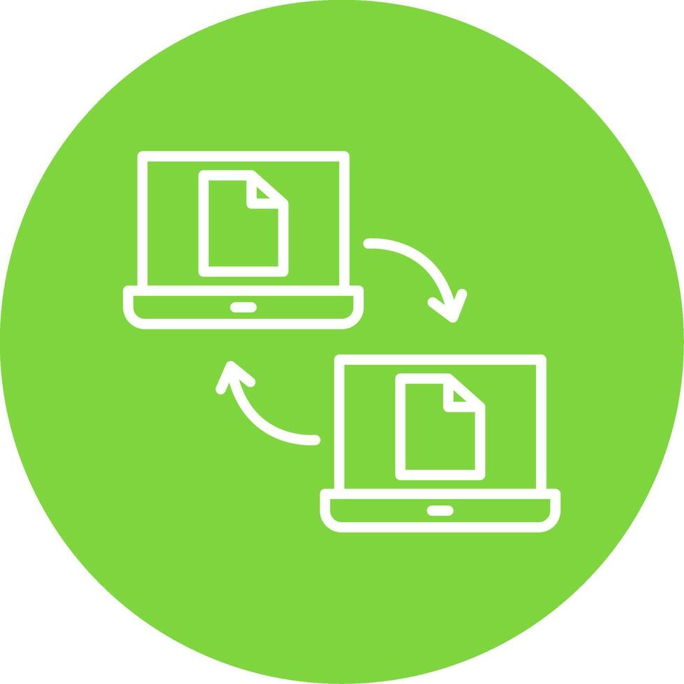 Data Sharing Multi Color Circle Icon vector