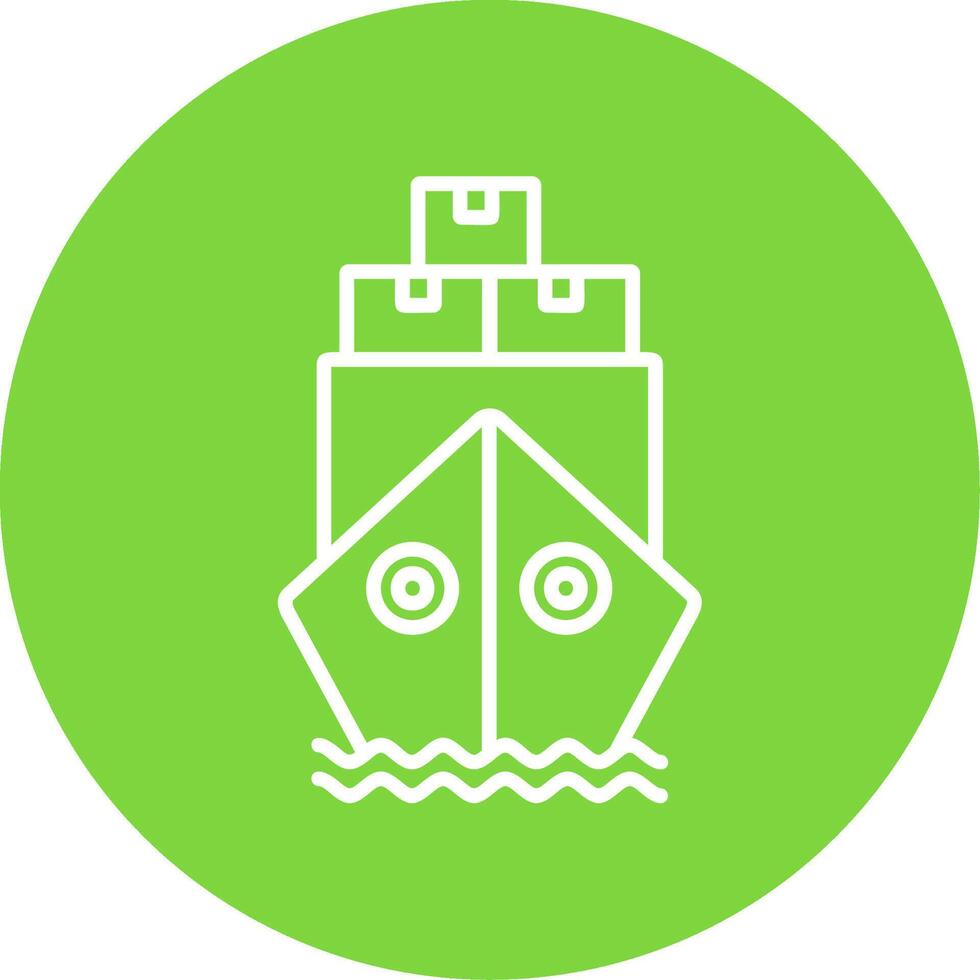 Ship By Sea Multi Color Circle Icon vector