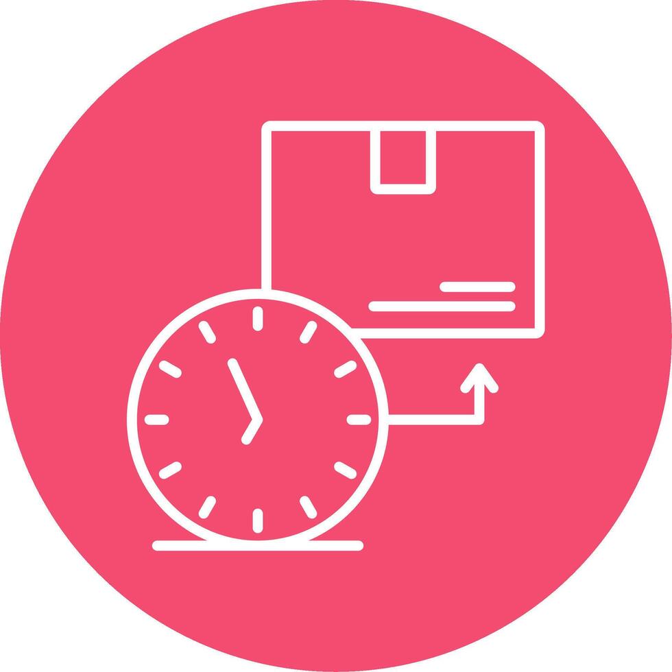 On Time Deliveries Multi Color Circle Icon vector
