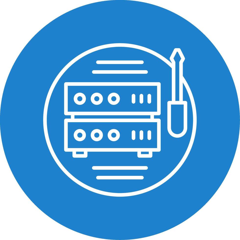 Tech Support Multi Color Circle Icon vector