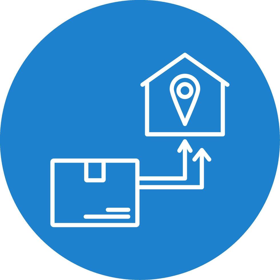 Direct Delivery Multi Color Circle Icon vector