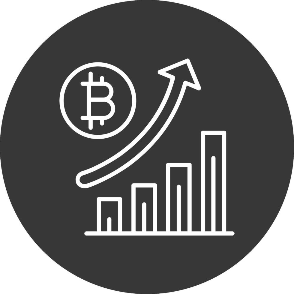 Increase Sales Line Inverted Icon Design vector