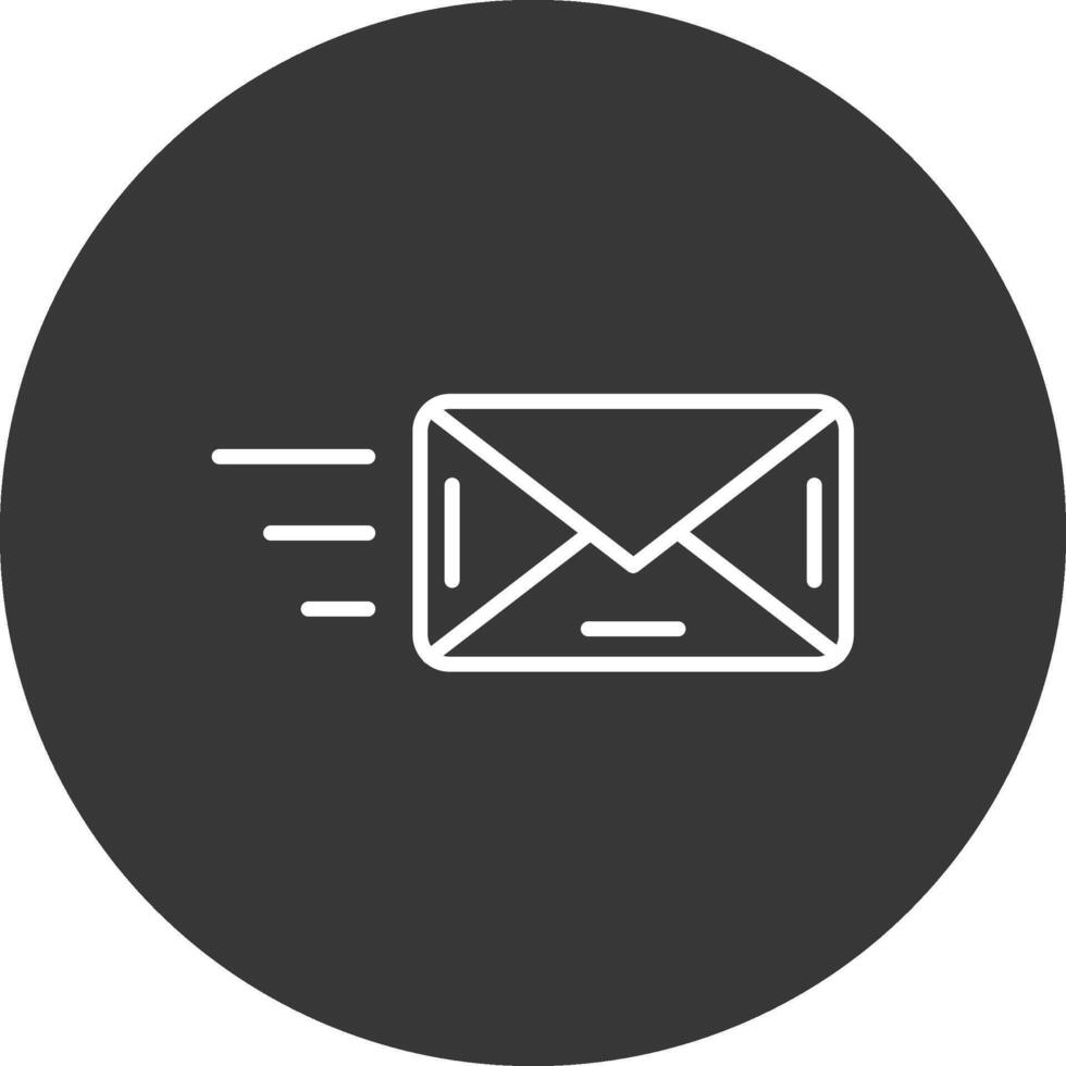 Email Line Inverted Icon Design vector