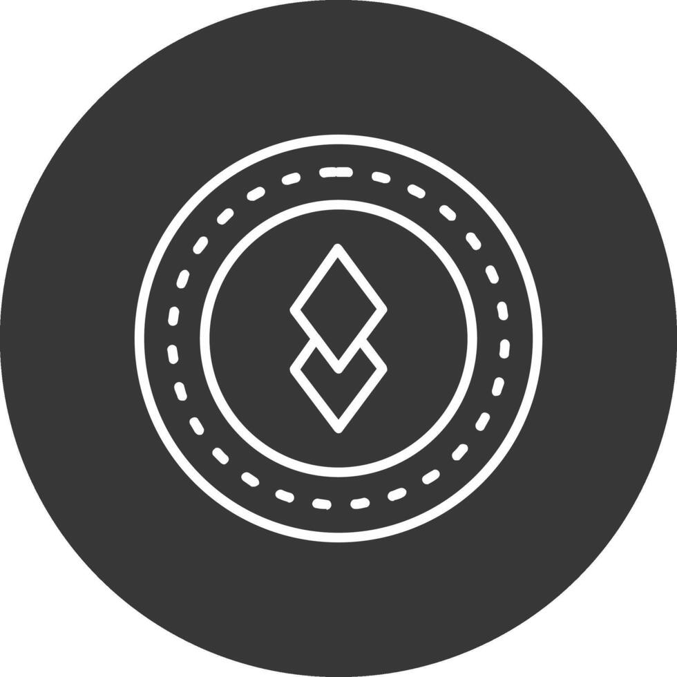 Altcoin Altcoin Line Inverted Icon Design vector