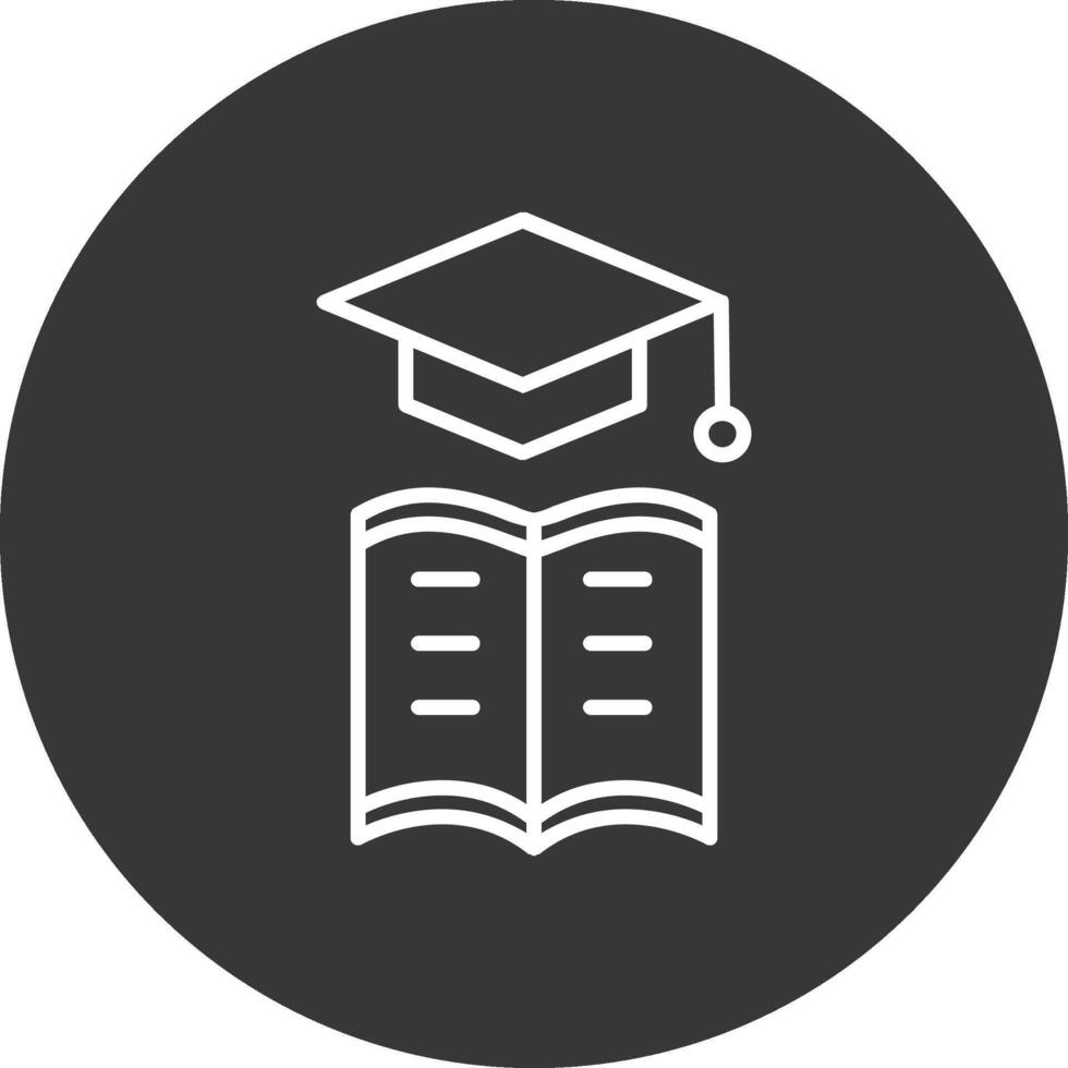 Learning Management Line Inverted Icon Design vector