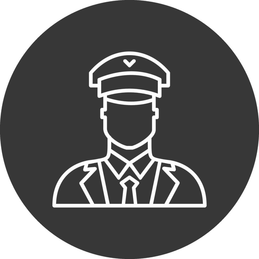 piloto línea invertido icono diseño vector