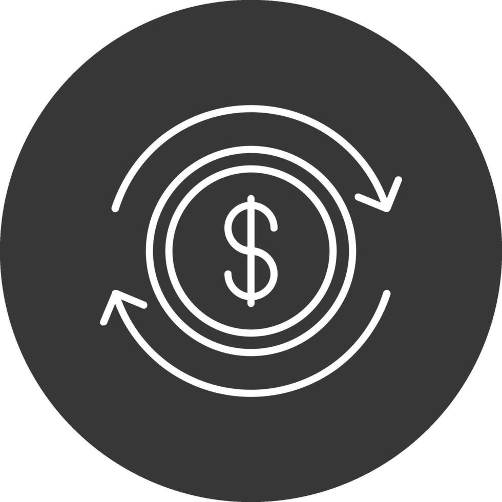 Business Continuity Line Inverted Icon Design vector