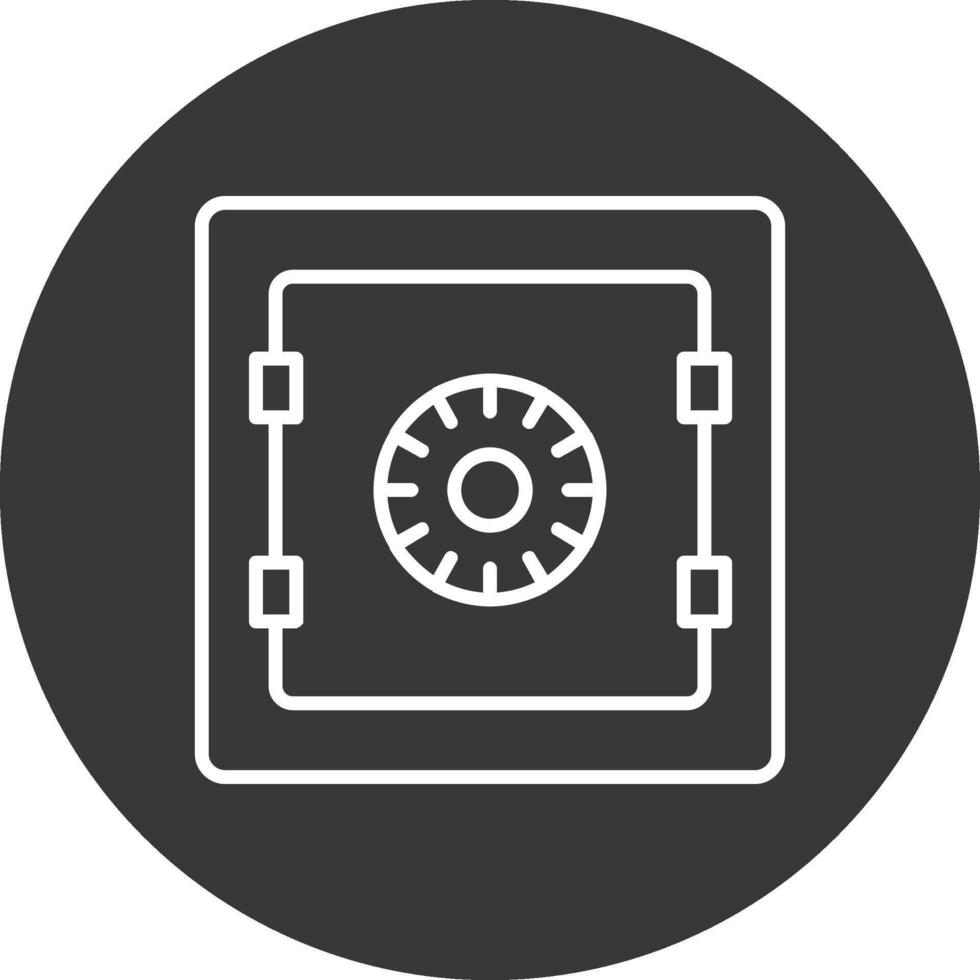 Safe Line Inverted Icon Design vector