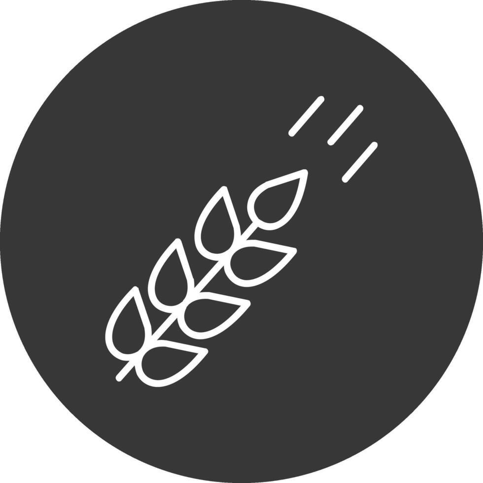 Wheat Line Inverted Icon Design vector