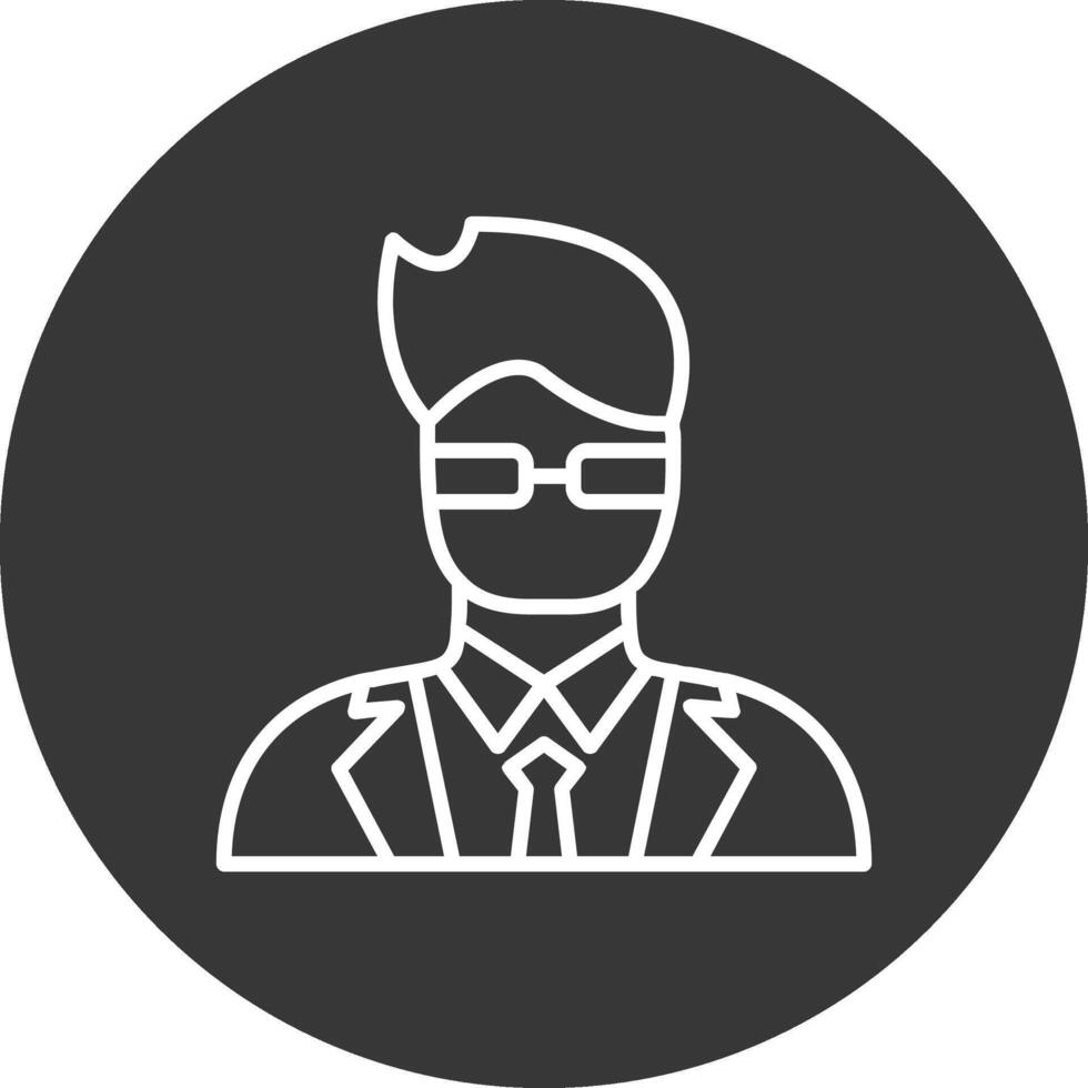 Bodyguard Line Inverted Icon Design vector