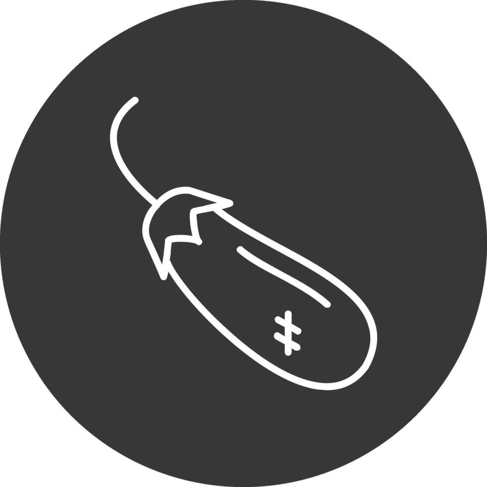 Eggplant Line Inverted Icon Design vector