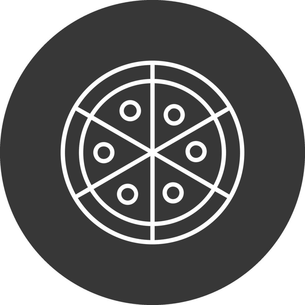 Pizza Line Inverted Icon Design vector