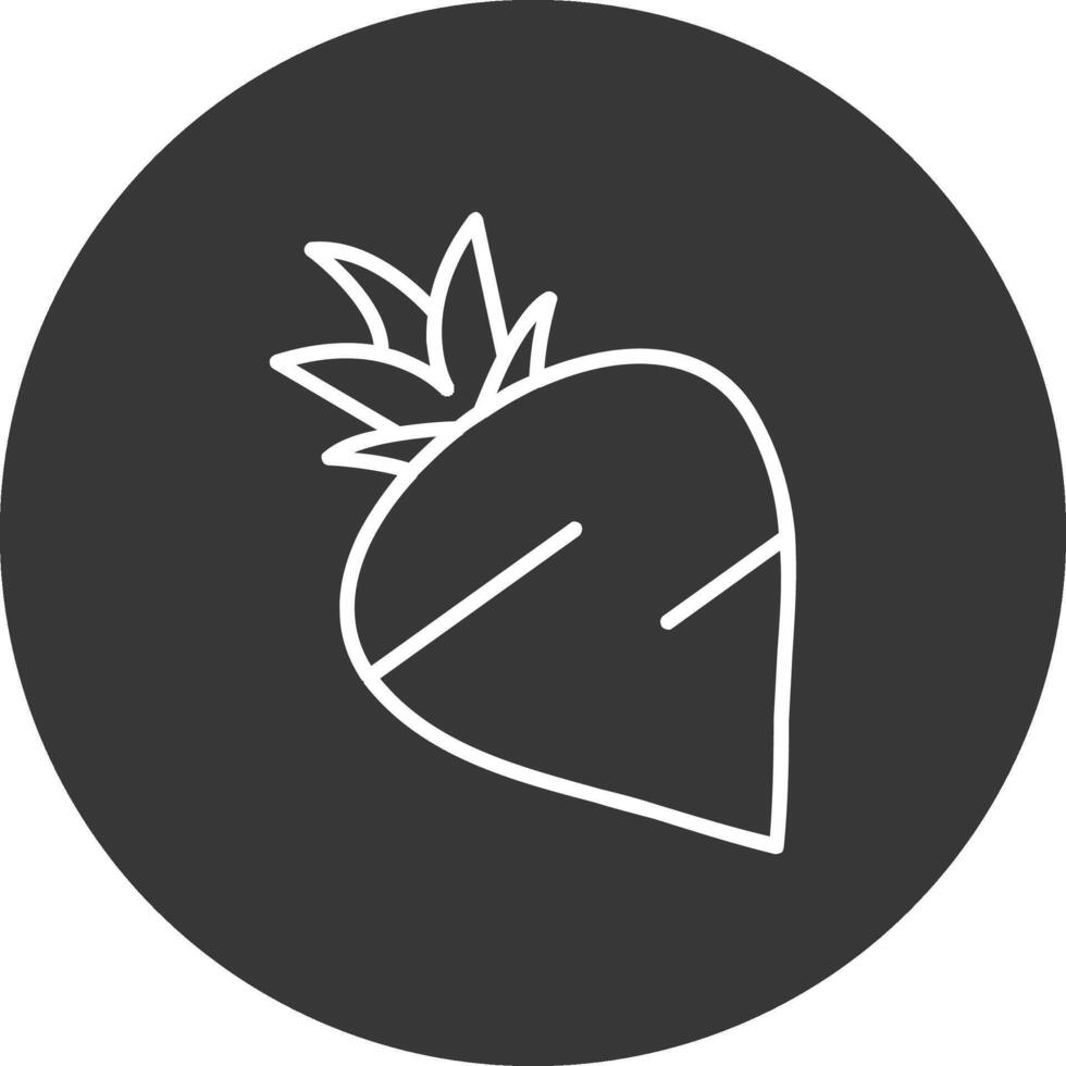 Turnip Line Inverted Icon Design vector