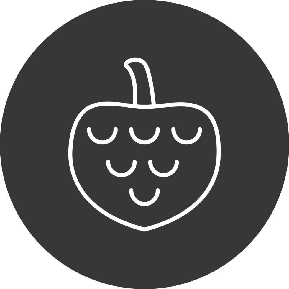 Cherimoya Line Inverted Icon Design vector