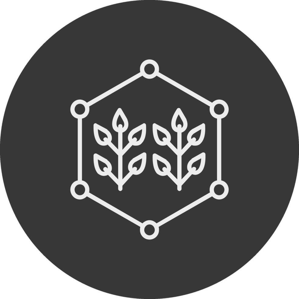 Connected Farming Line Inverted Icon Design vector