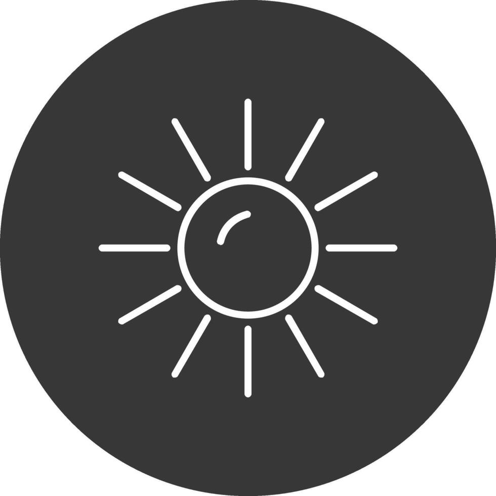 Sun Line Inverted Icon Design vector