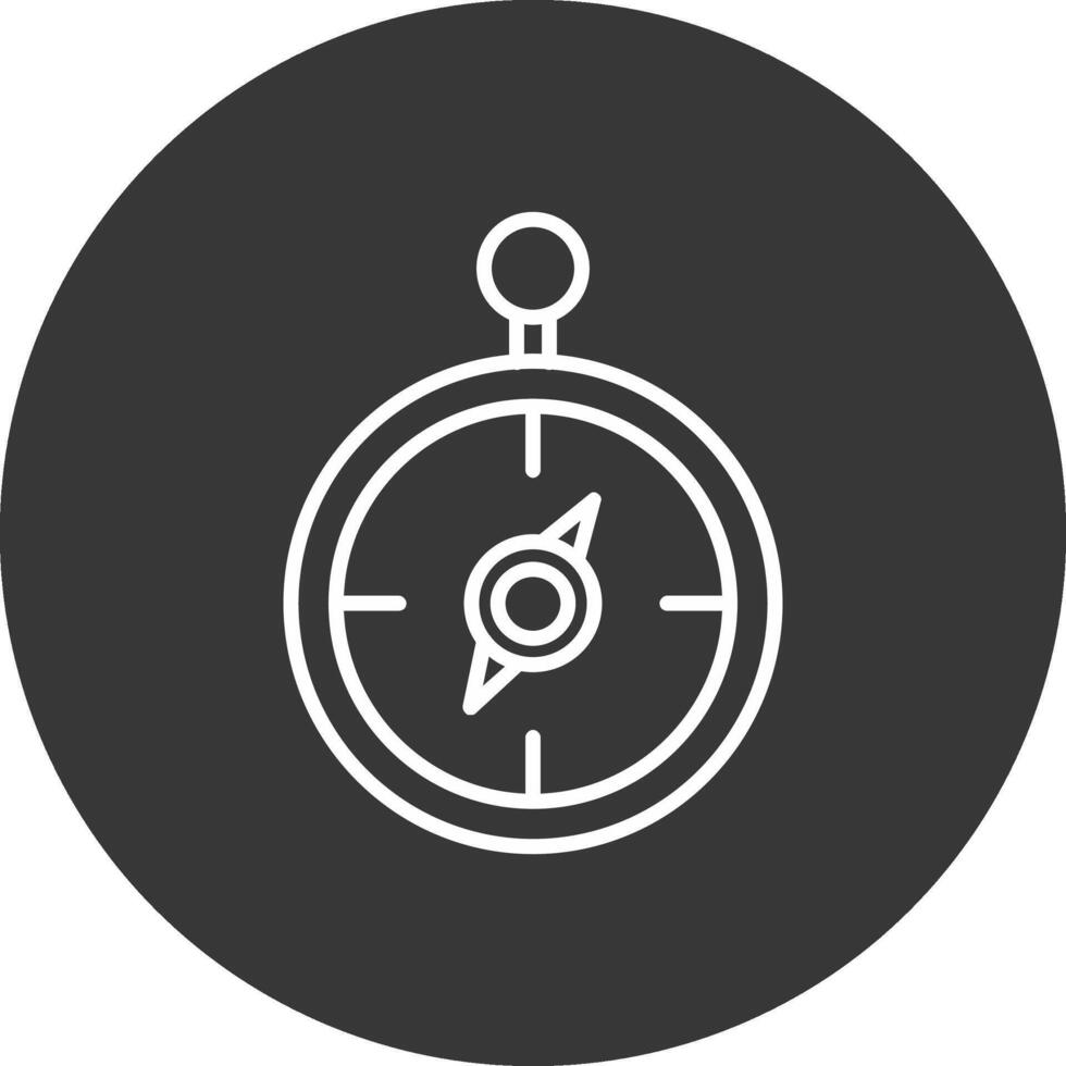 Compass Line Inverted Icon Design vector