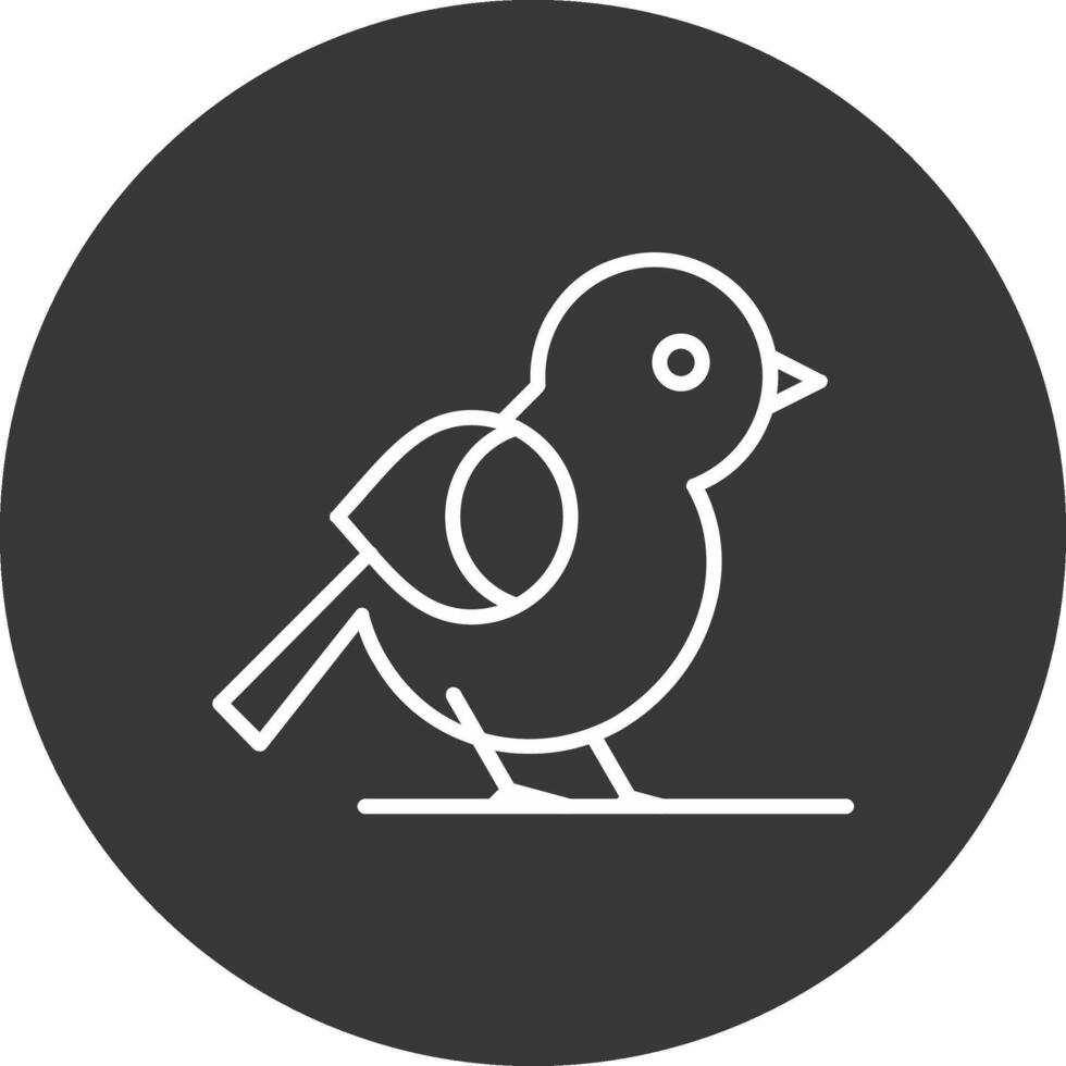 pájaro línea invertido icono diseño vector